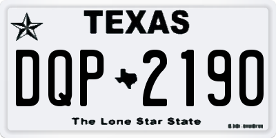TX license plate DQP2190