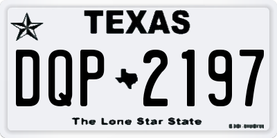TX license plate DQP2197