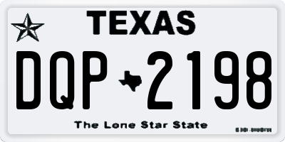 TX license plate DQP2198