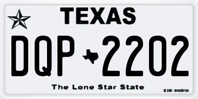 TX license plate DQP2202