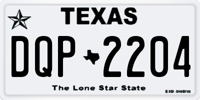 TX license plate DQP2204