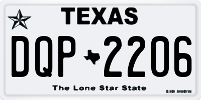TX license plate DQP2206
