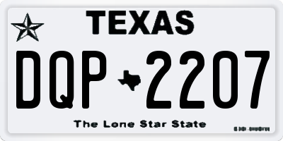 TX license plate DQP2207