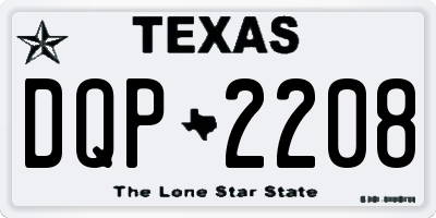 TX license plate DQP2208