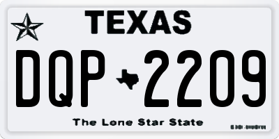 TX license plate DQP2209