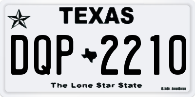 TX license plate DQP2210