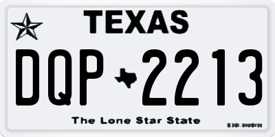 TX license plate DQP2213