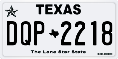 TX license plate DQP2218