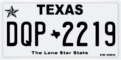 TX license plate DQP2219