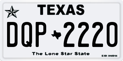 TX license plate DQP2220