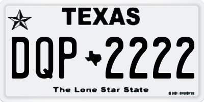 TX license plate DQP2222
