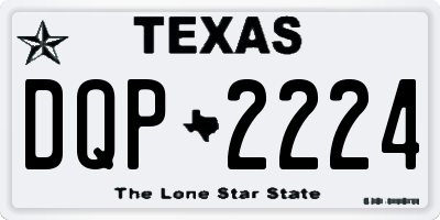 TX license plate DQP2224