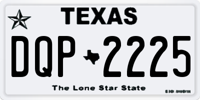 TX license plate DQP2225