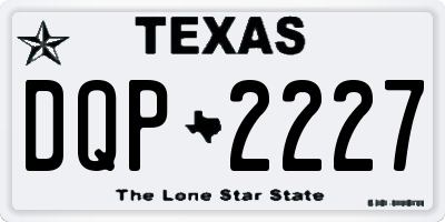 TX license plate DQP2227