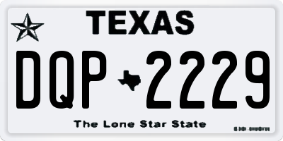 TX license plate DQP2229