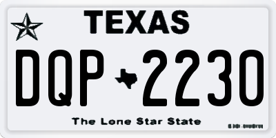 TX license plate DQP2230