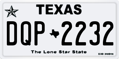 TX license plate DQP2232