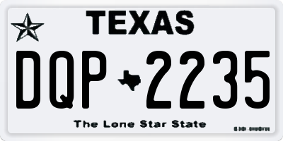 TX license plate DQP2235
