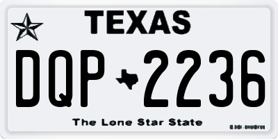 TX license plate DQP2236