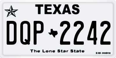 TX license plate DQP2242