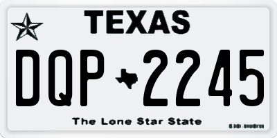 TX license plate DQP2245