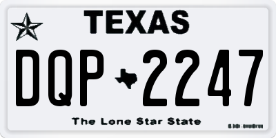 TX license plate DQP2247