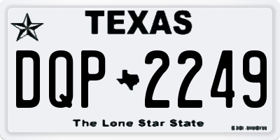 TX license plate DQP2249