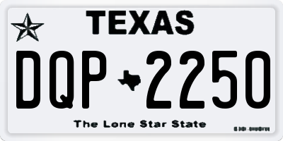 TX license plate DQP2250