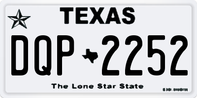 TX license plate DQP2252