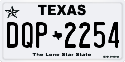 TX license plate DQP2254