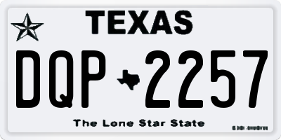 TX license plate DQP2257