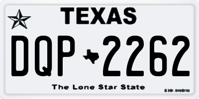 TX license plate DQP2262