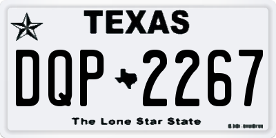 TX license plate DQP2267