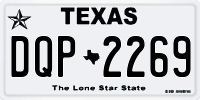 TX license plate DQP2269