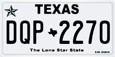TX license plate DQP2270