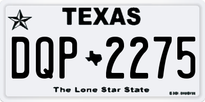 TX license plate DQP2275