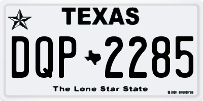 TX license plate DQP2285