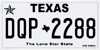 TX license plate DQP2288