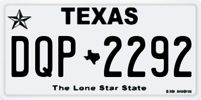 TX license plate DQP2292