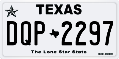 TX license plate DQP2297
