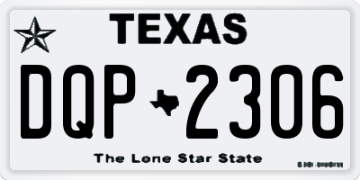 TX license plate DQP2306