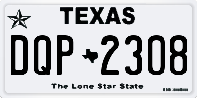 TX license plate DQP2308