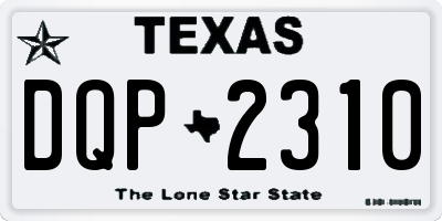 TX license plate DQP2310