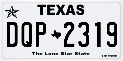 TX license plate DQP2319