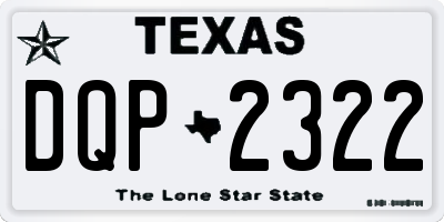 TX license plate DQP2322