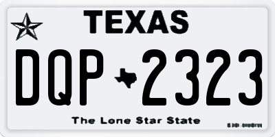 TX license plate DQP2323