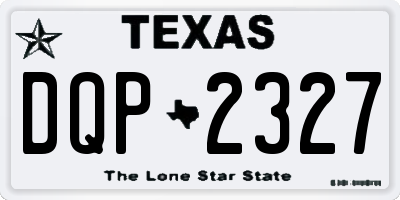TX license plate DQP2327