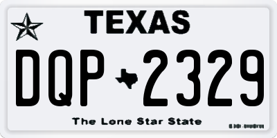 TX license plate DQP2329