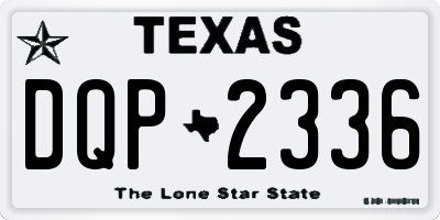 TX license plate DQP2336