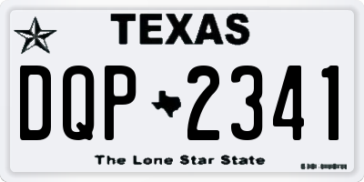 TX license plate DQP2341